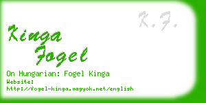 kinga fogel business card